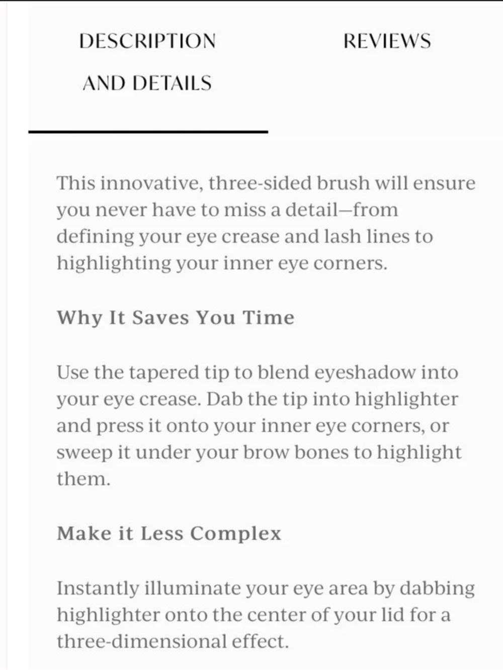 Complex Culture Eyeshadow Brush - Easy Crease Definer - Vegan NEW